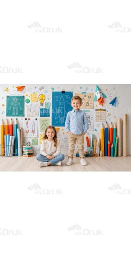 Tło fotograficzne „Kosmiczna pracownia młodego odkrywcy – edukacyjna aranżacja STEM” | 4175
